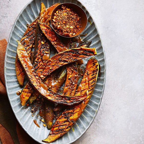 Aubergine with peanut spice