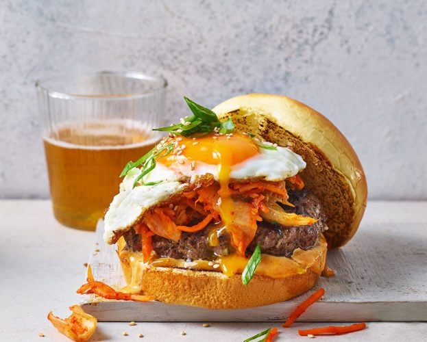 Kimchi beef burger