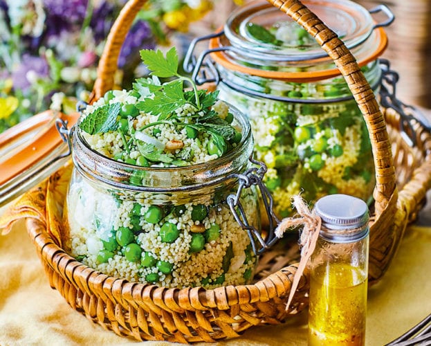 Pea and lemon couscous