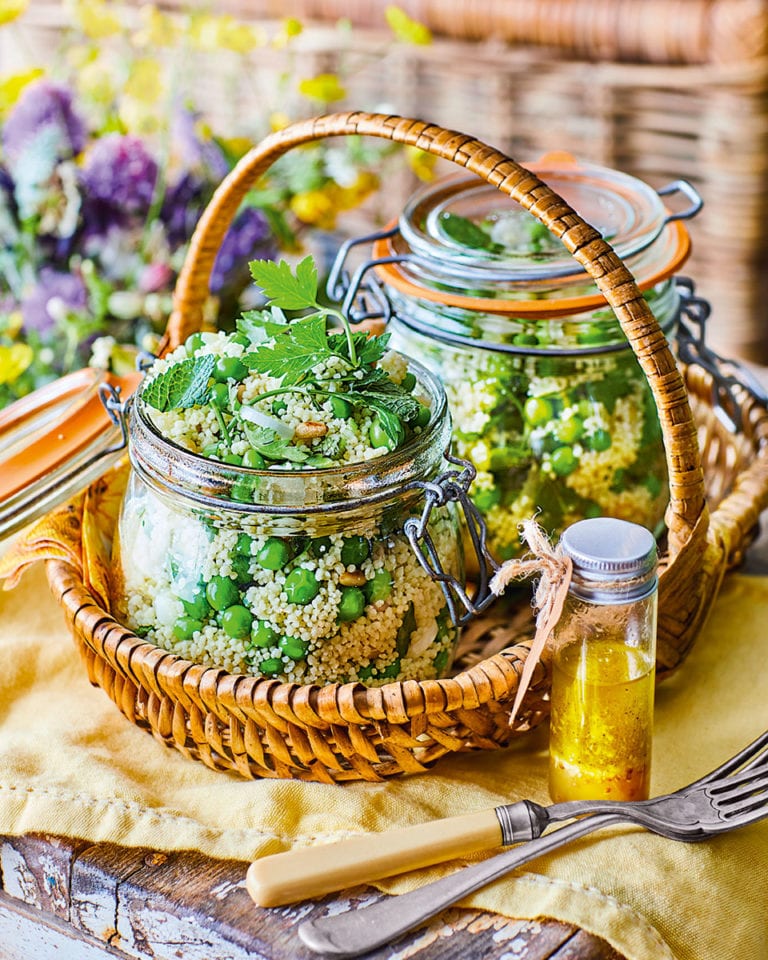 Fresh pea and lemon couscous