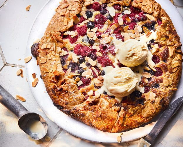 Berry and frangipane galette