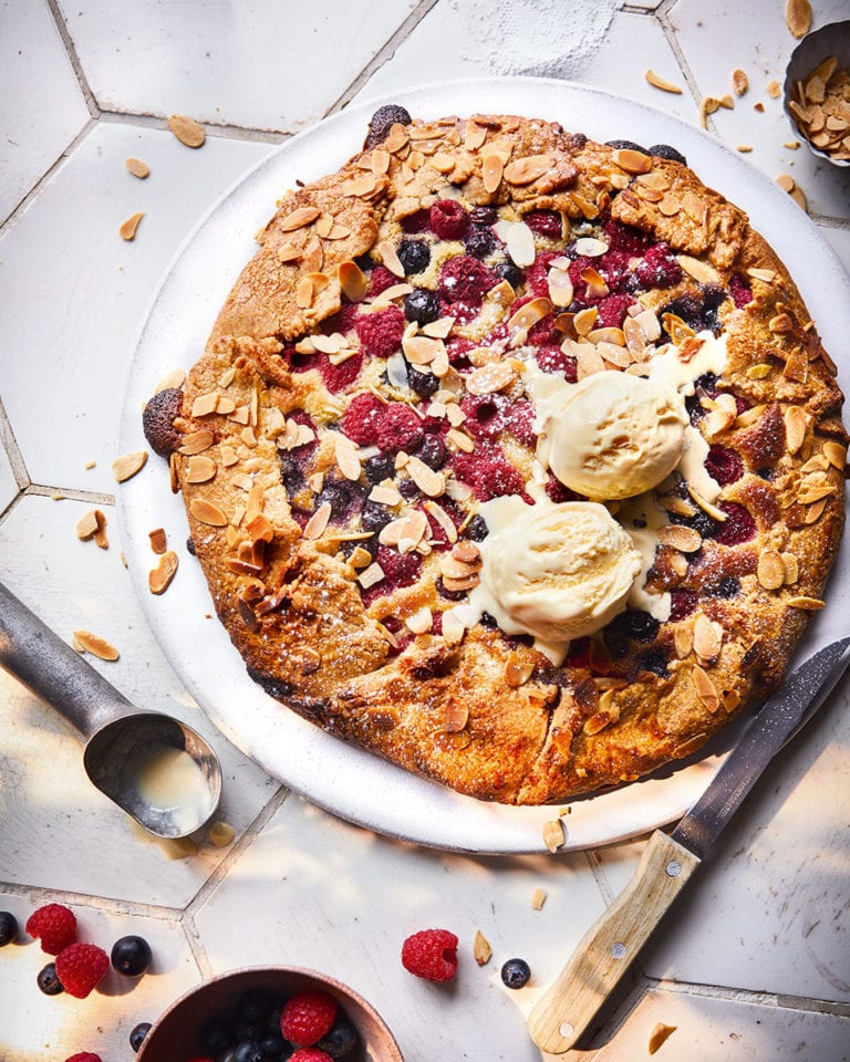 Berry and frangipane galette