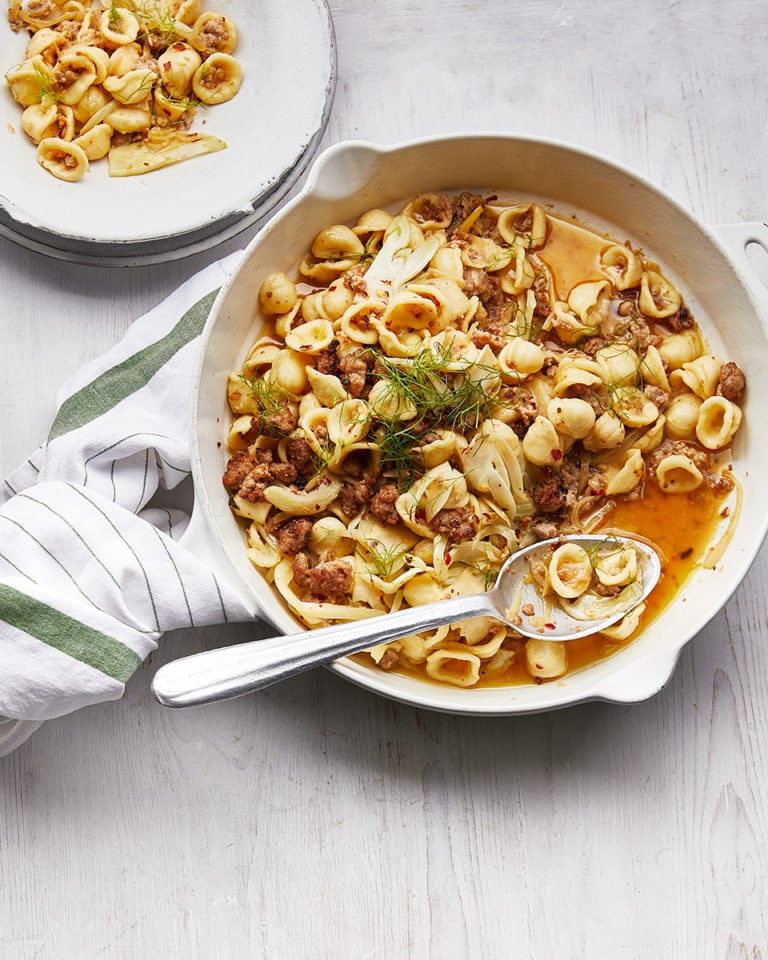 Sausage and fennel ragù with orecchiette