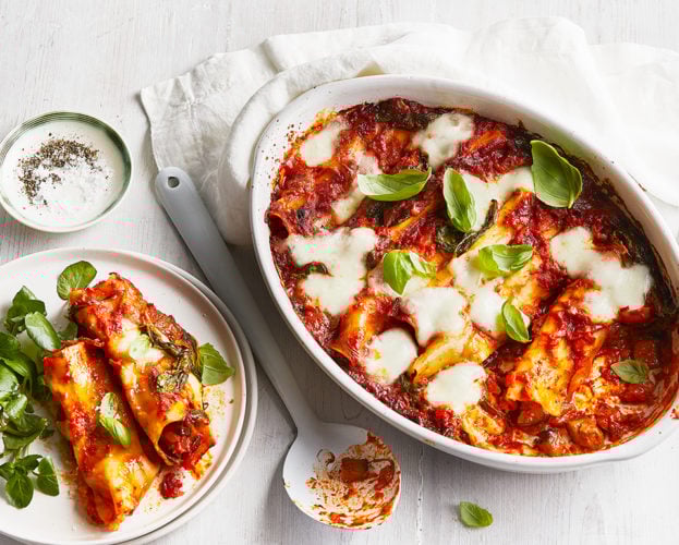 Aubergine cannelloni parmigiana