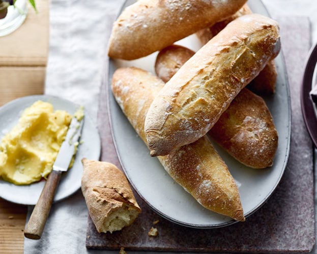 Richard Bertinet’s mini baguettes