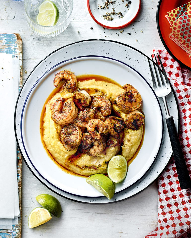 Andi Oliver’s Antiguan curry butter shrimp and grits