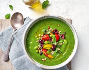 Chilled greens soup