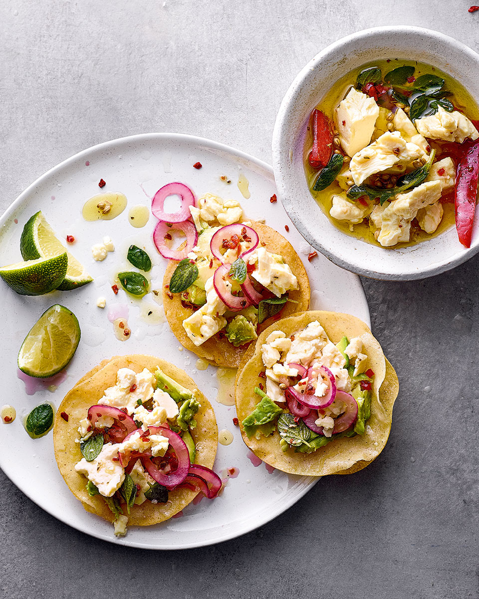Marinated wensleydale tostadas - delicious. magazine