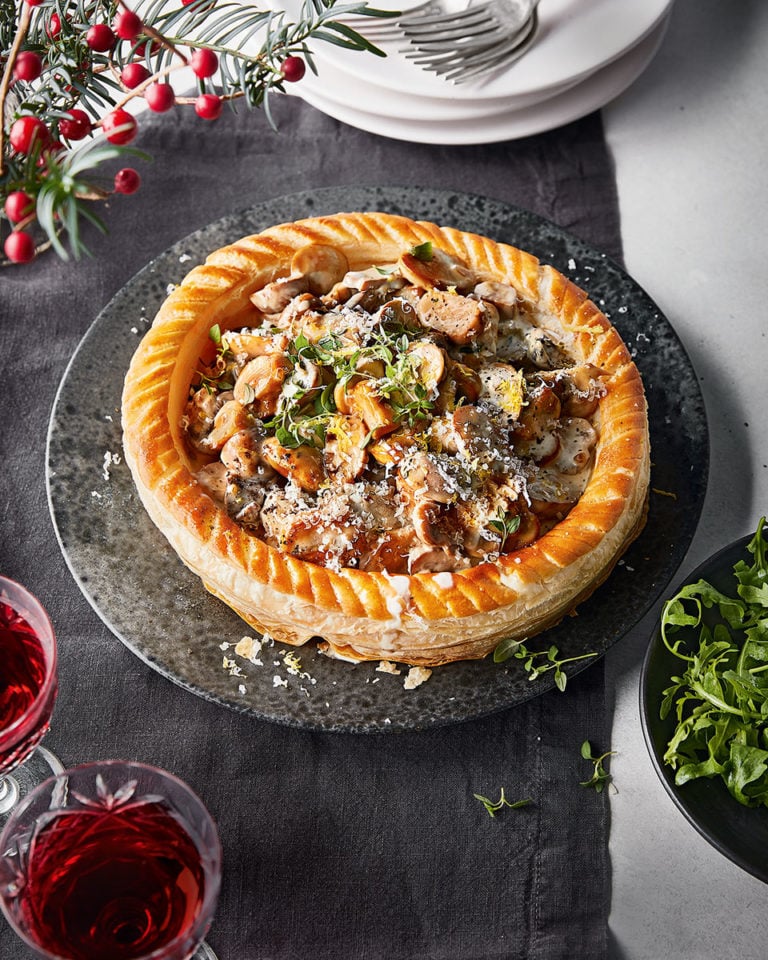 Giant mushroom vol-au-vent