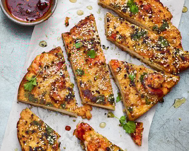 Giant prawn toast