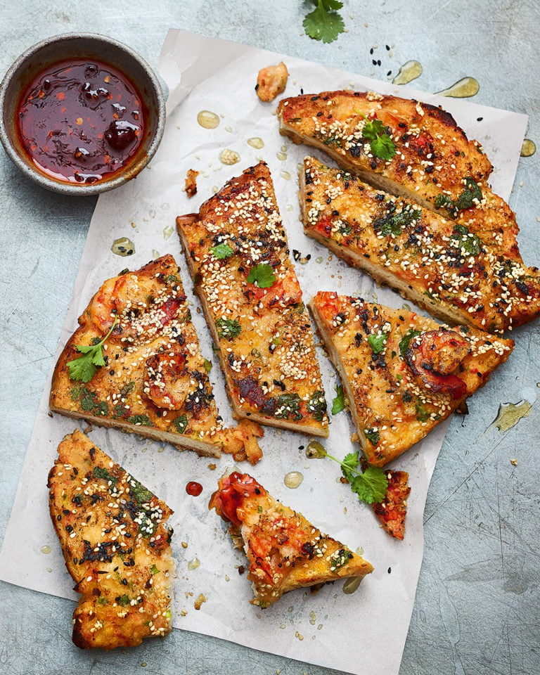 Giant prawn toast