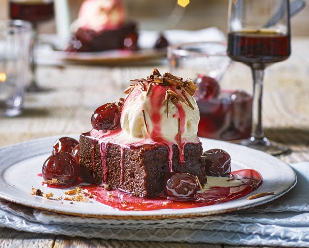 Paul A. Young’s cherry syrup brownies