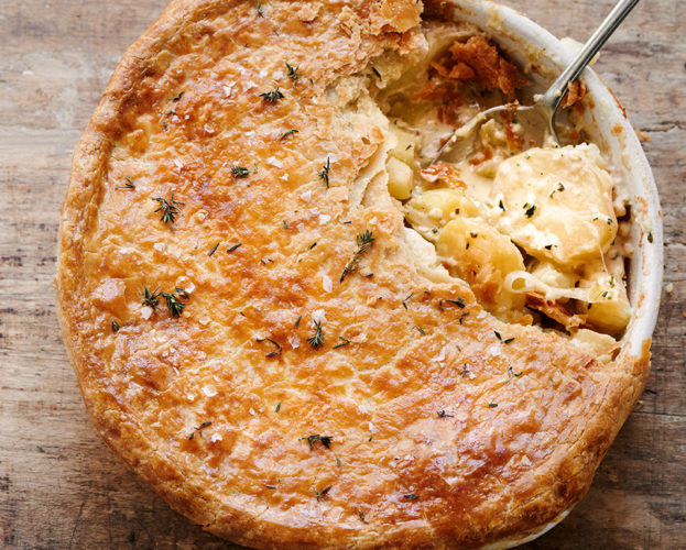 Marcus Wareing’s potato and tunworth cheesepot pie