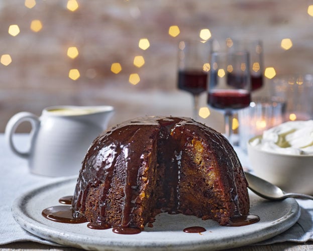 Spiced pear and chai pudding