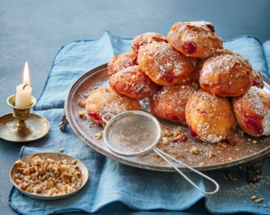 jam and lemon doughnuts