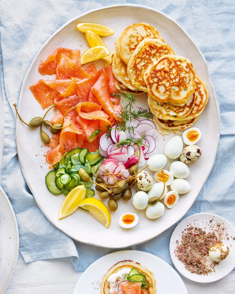 Goat’s cheese pancakes