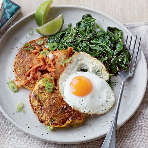 Kimchi potato cakes