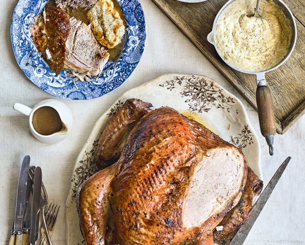 Gill Meller’s brined barbecued turkey with a rich gravy