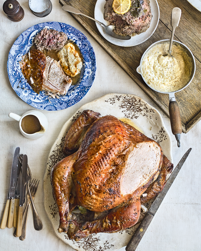 Gill Meller’s brined barbecued turkey with a rich gravy