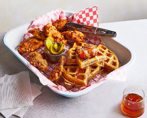 Fried chicken and waffles