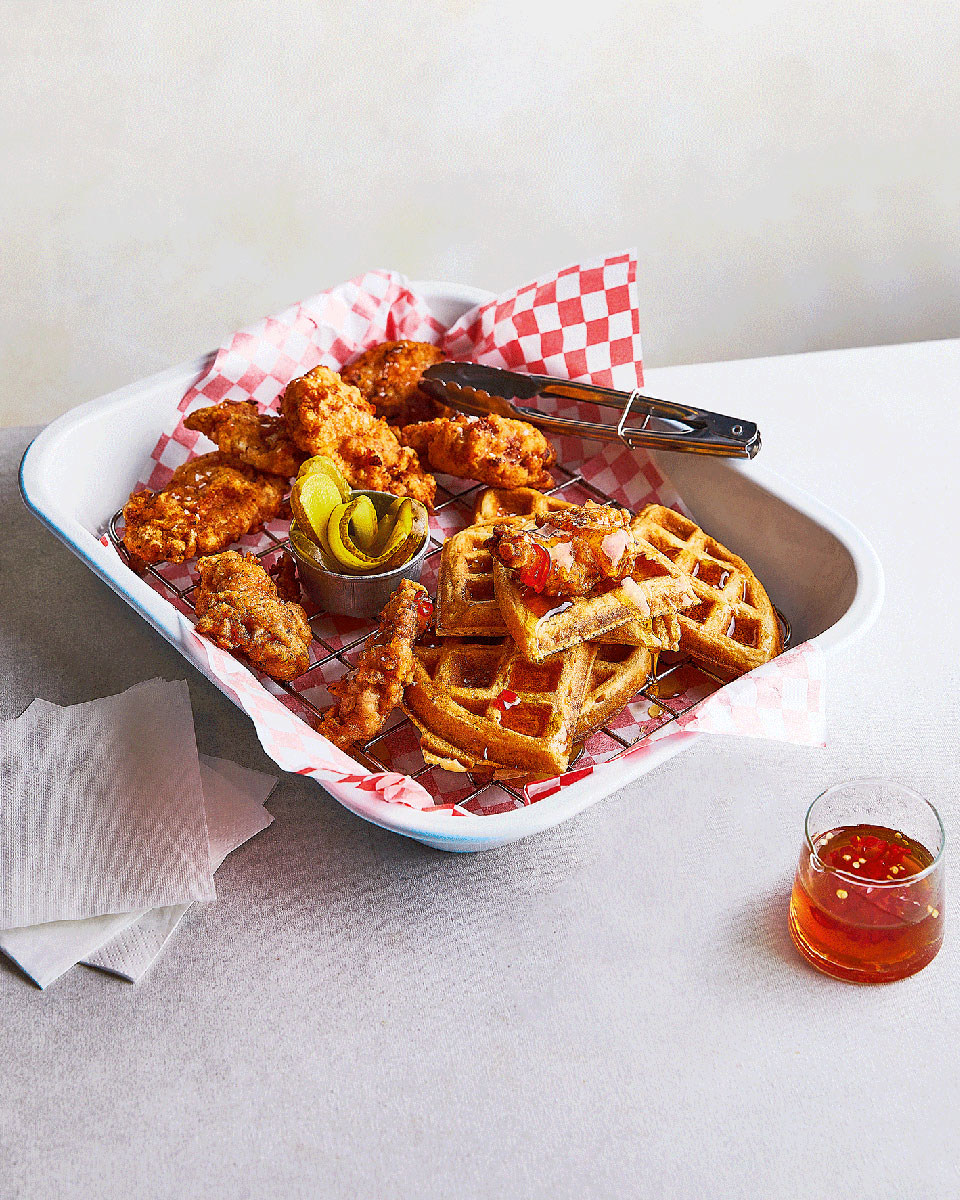 Buttermilk fried chicken and waffles - delicious. magazine
