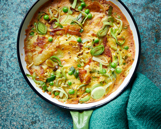 spicy vegan omelette