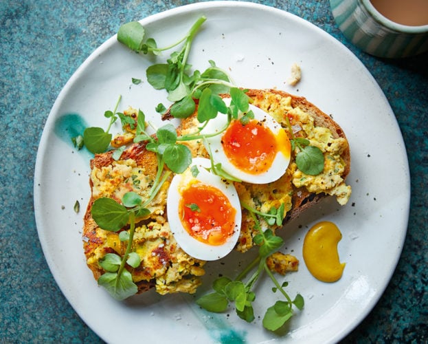 Scotch egg toast