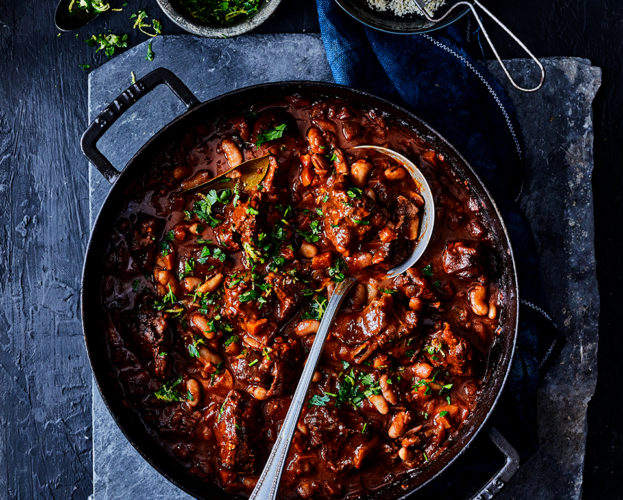 Beef cheek and bean ragù