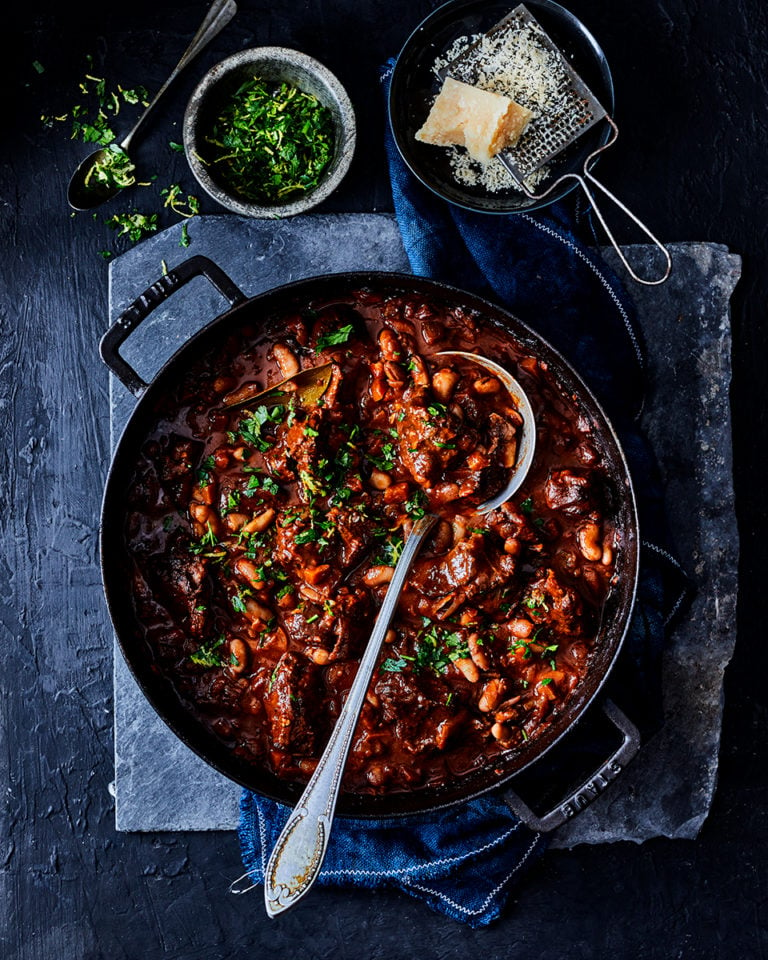 Beef cheek and bean ragù