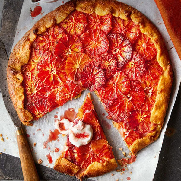 Blood orange tart