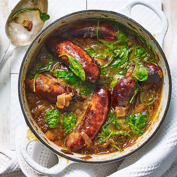 Sausage and cider casserole