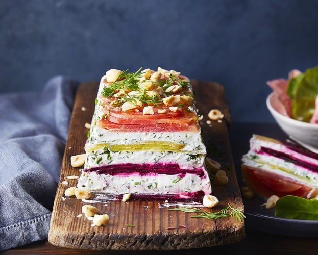 Beetroot and goat’s cheese terrine
