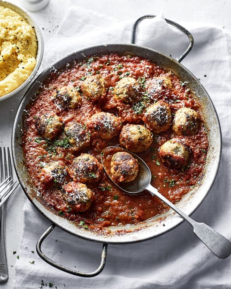 Chicken and ricotta meatballs