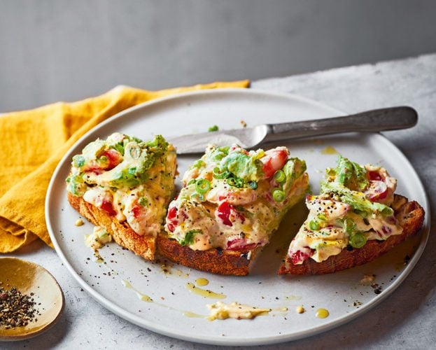 Monica Galetti’s crayfish and avocado on sourdough