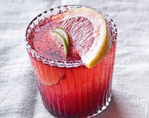 Hibiscus kombucha mocktail
