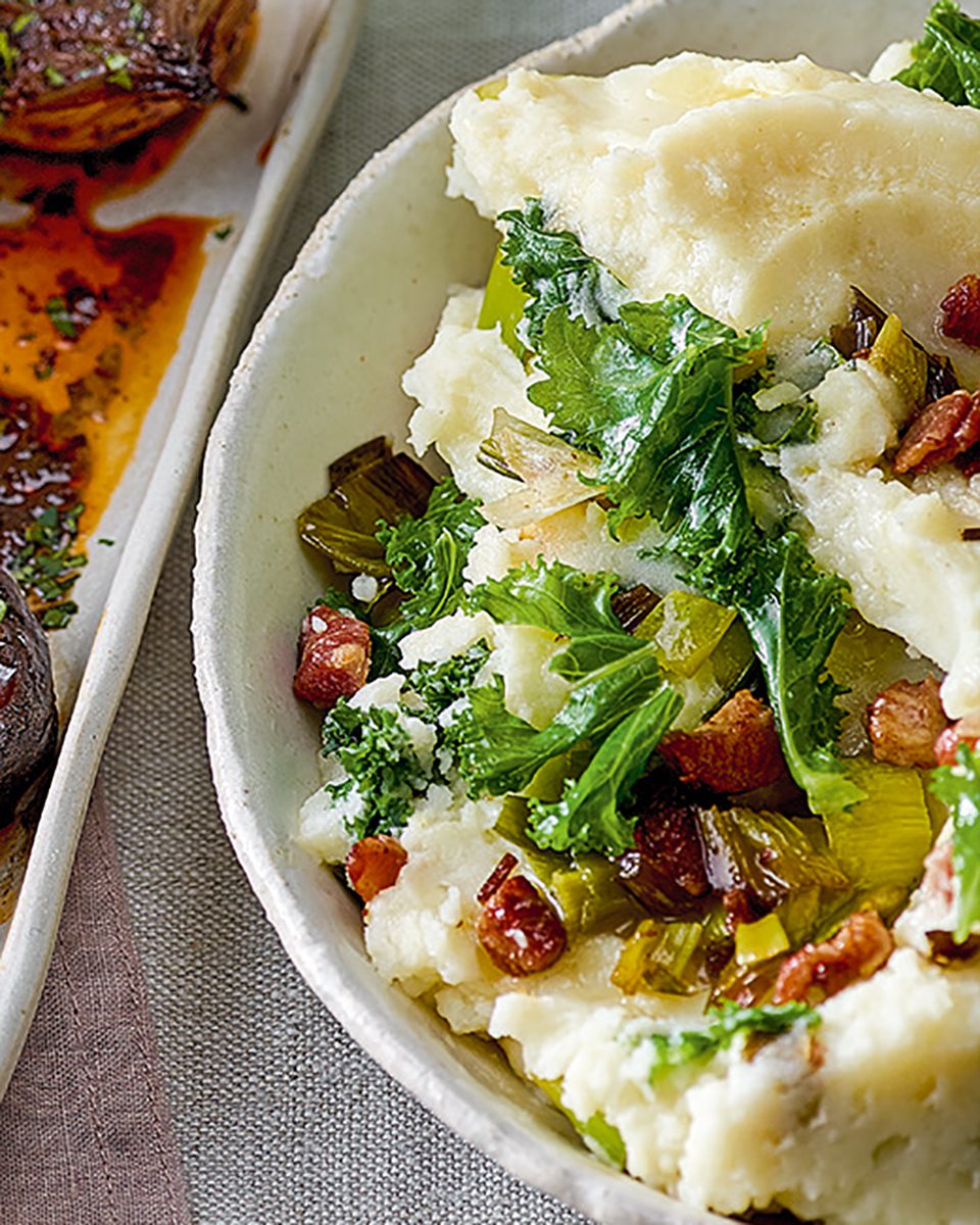 Mashed potatoes with greens and bacon - delicious. magazine