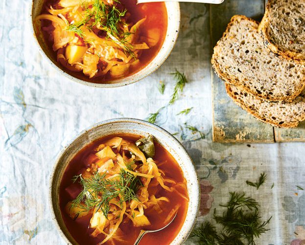 Shchi (cabbage and caraway soup)