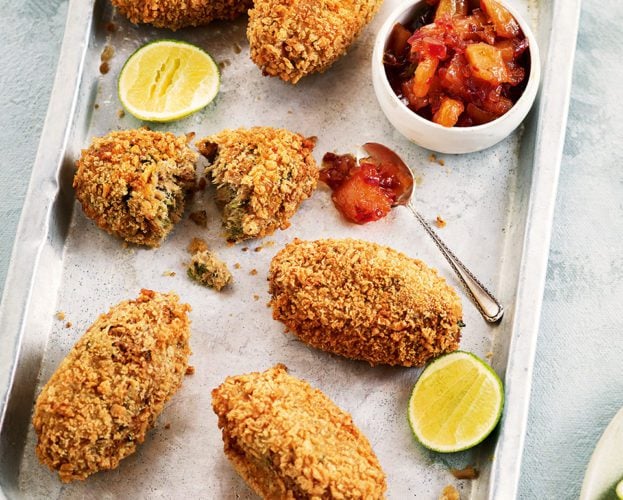 Pork belly fritters