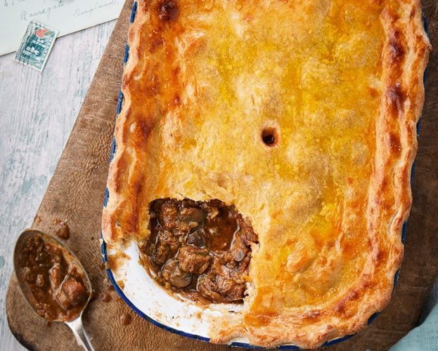 Meat and potato pastry pie