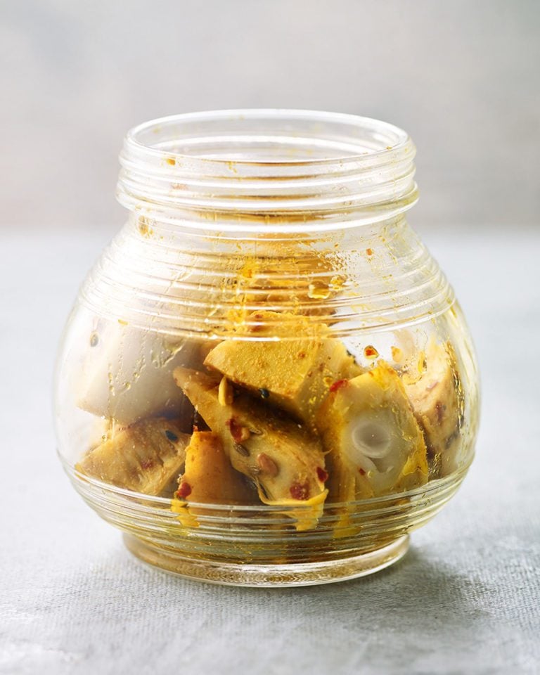 Jackfruit pickle (Kathal achaar)