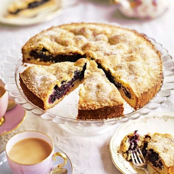 Blueberry and polenta shortcake