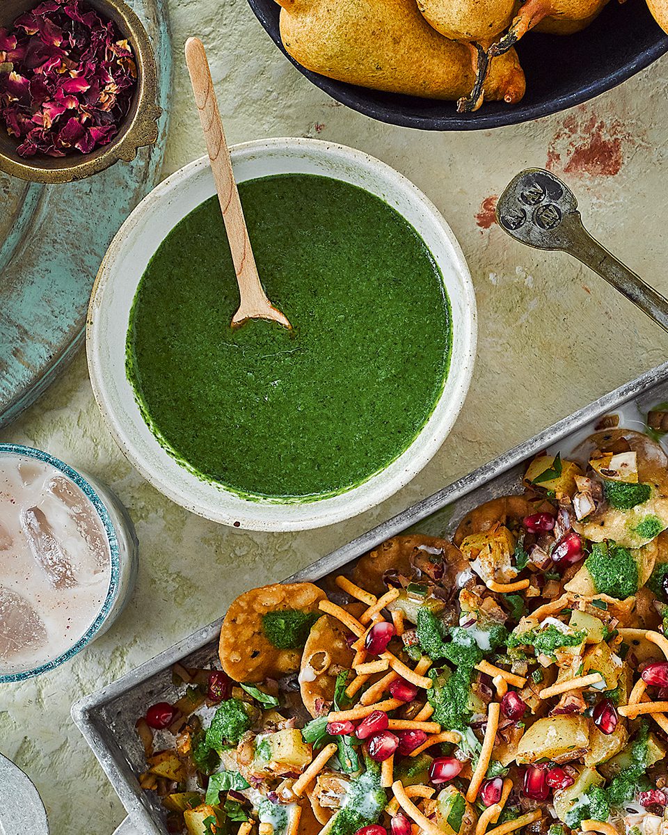 Green coriander chutney delicious. magazine