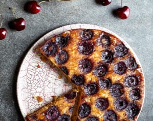 upside-down cherry cake