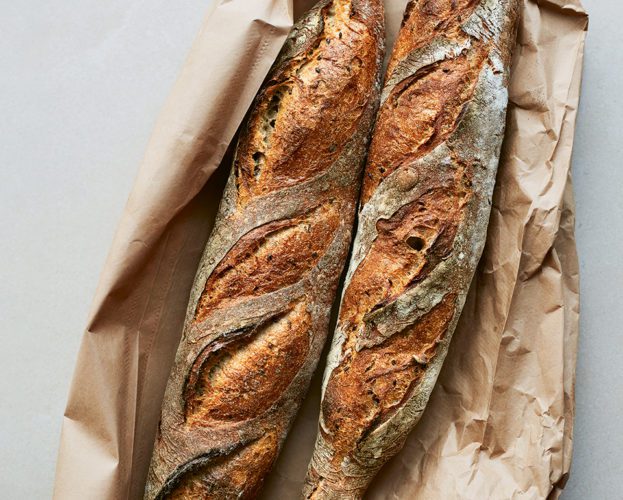 Linseed baguettes