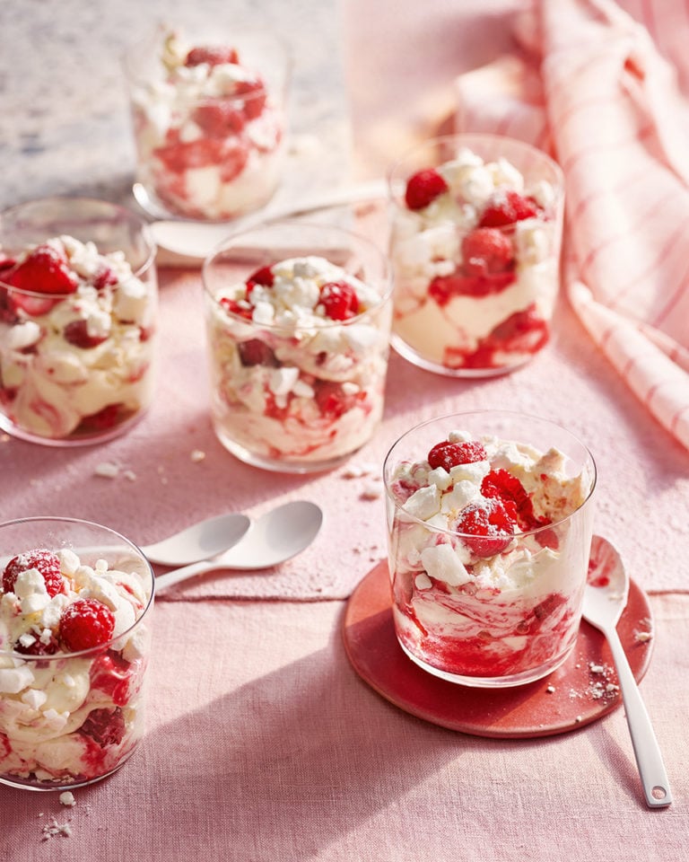 Boozy raspberry eton mess