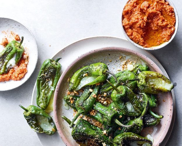 Manchego stuffed padron