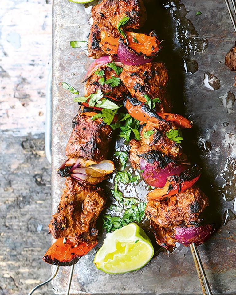 Tandoori venison kebabs