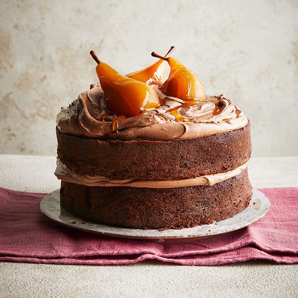 Chocolate and pear cake