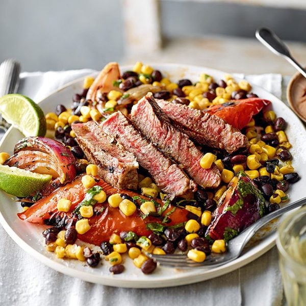 Steak with charred veg