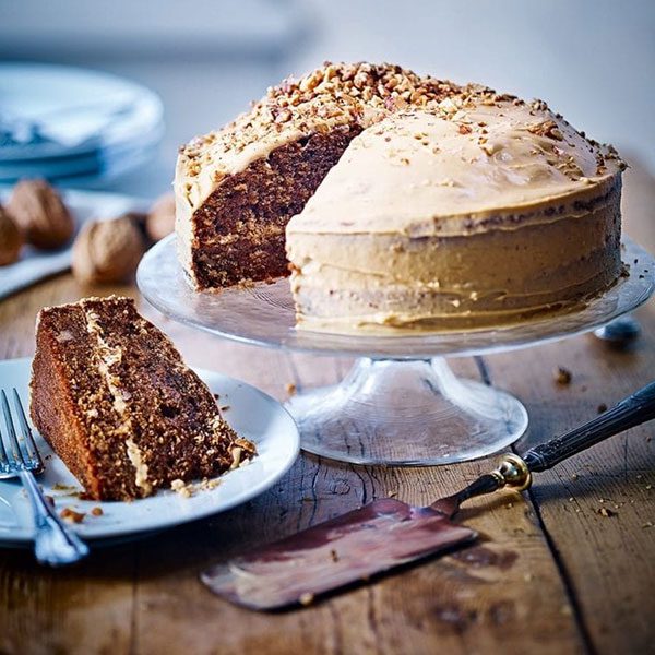 Coffee and walnut cake